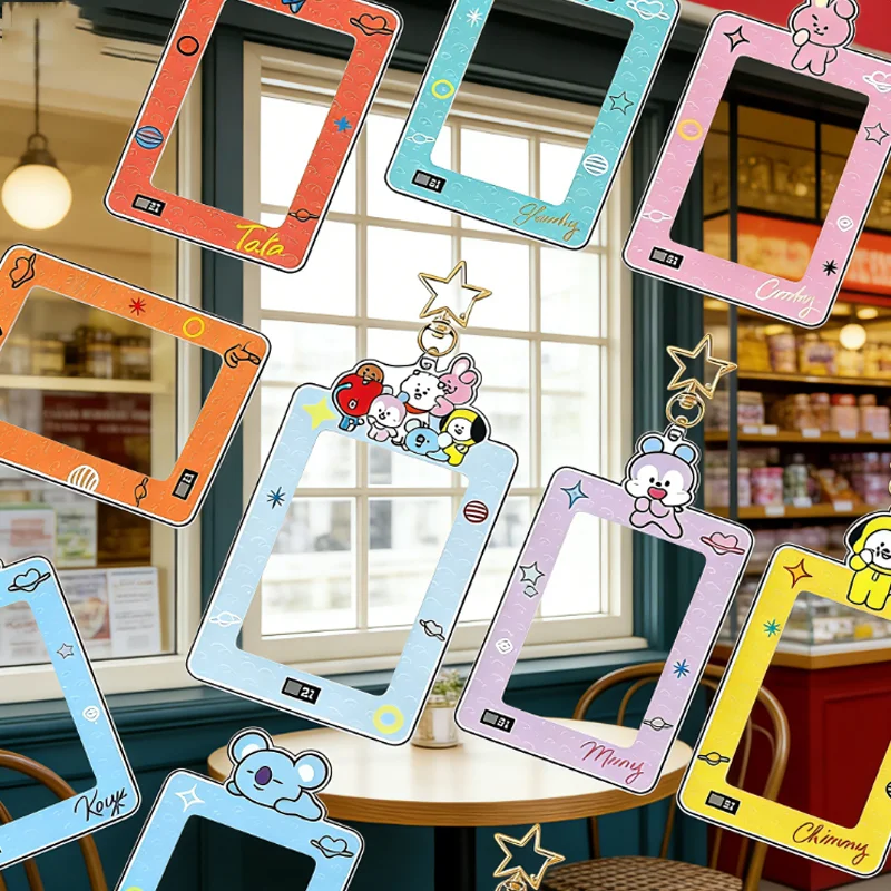 BT21 Small Card Holder Protective Case for Storing ID Card Photos, Card Bag Acrylic Photo Display Stand LINE FRIENDS view 3