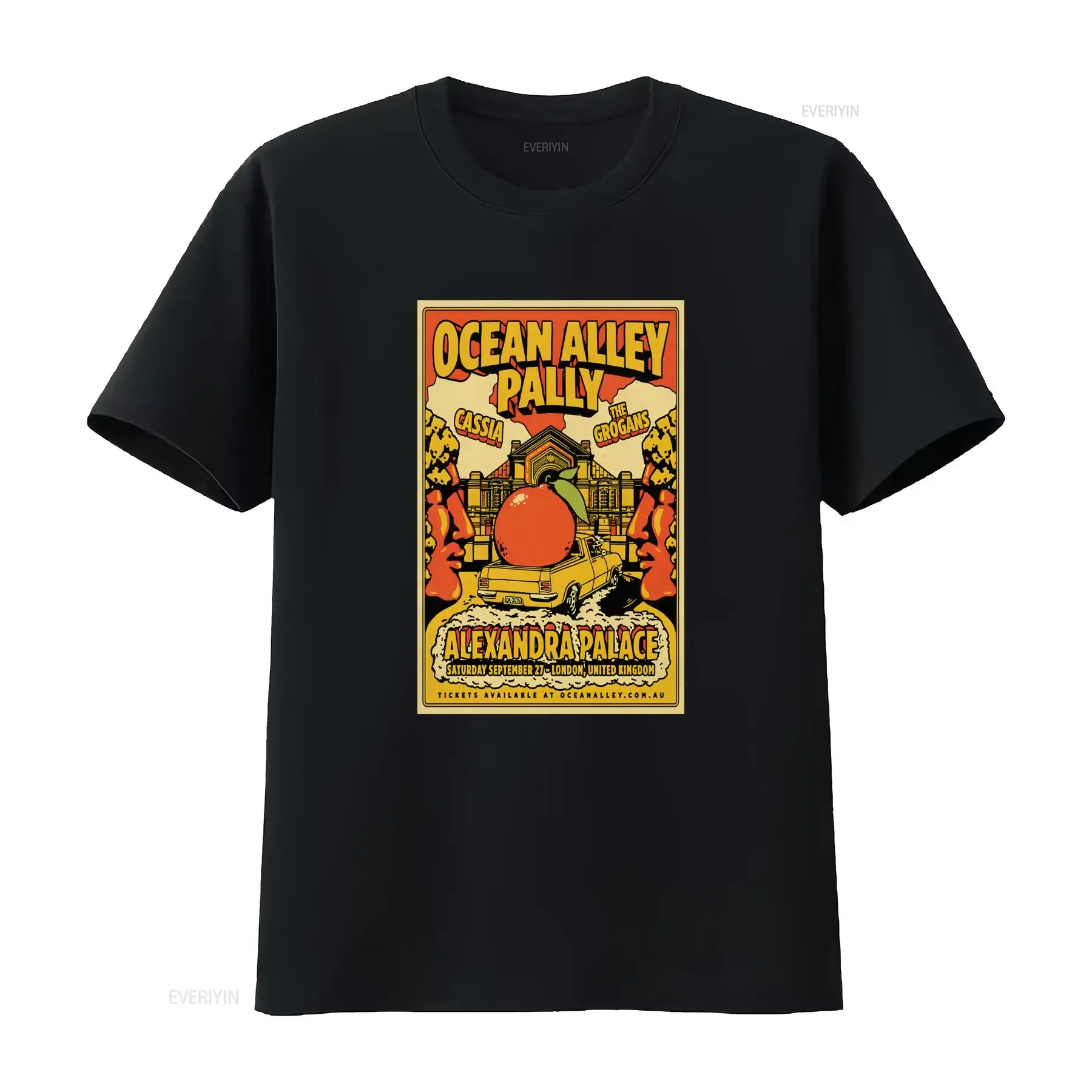 Ocean Alley Sept 27 2025 London UK Poster T Shirt vintage Washed homme Soft Unisex graphic Slightly Top For Everyday Wear