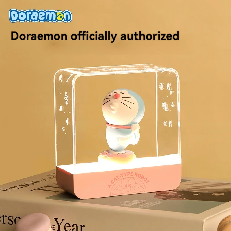 ROCK Doraemon Sweetheart Night Light USB Bedroom with Bed Headlight Dormitory Interior Decoration Ambience Light Birthday Gift