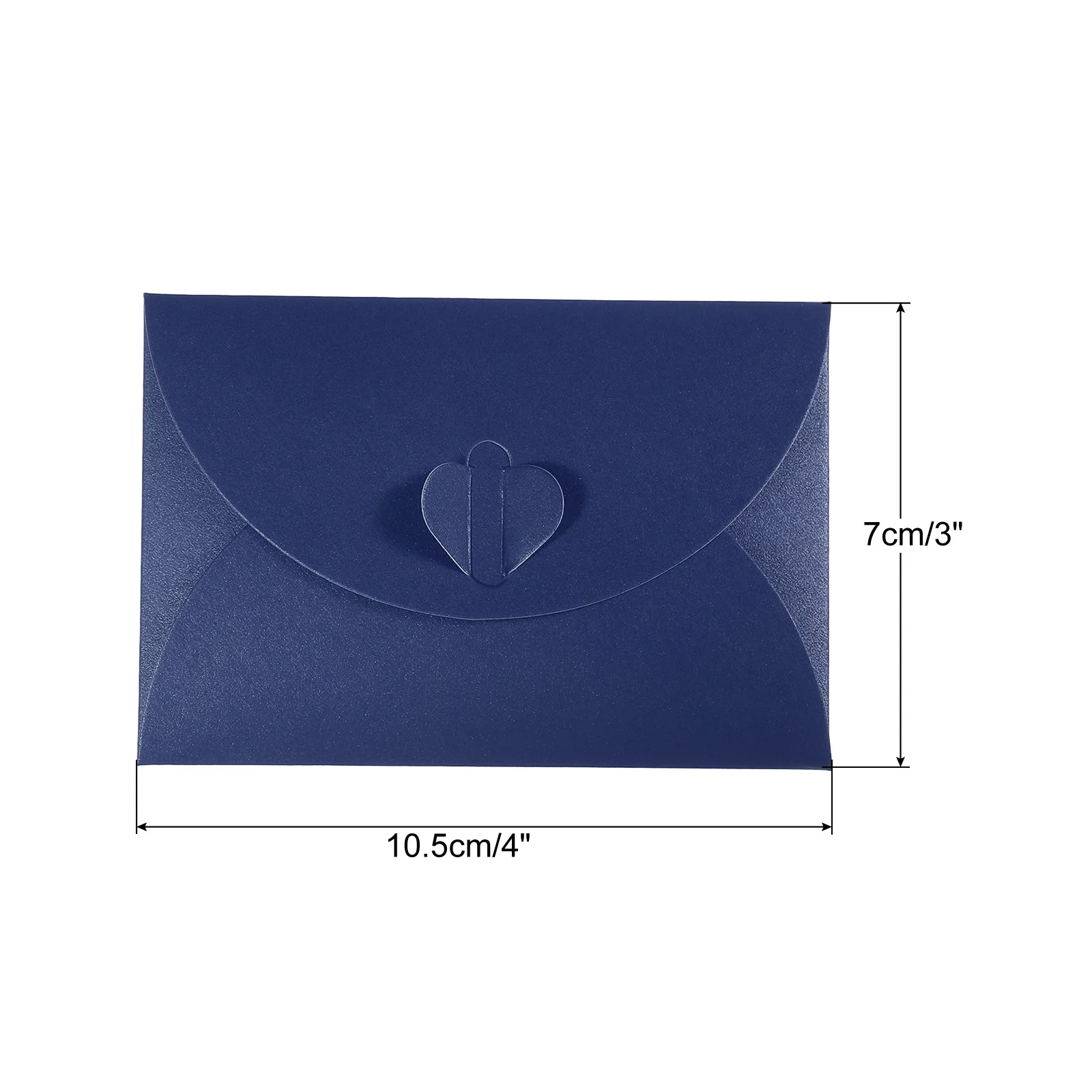 36Pcs 10.5x7cm Small Greeting Card Name Card Envelope Heart Shaped Clasp Gift Cards Holder Love Pearlescent Paper Mini Envelopes