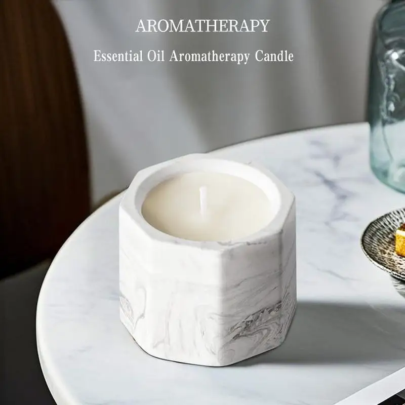 

Matarile Plant essential oil aromatherapy candle octagonal cup bedroom smoke-free fragrance candle romantic decoration festival