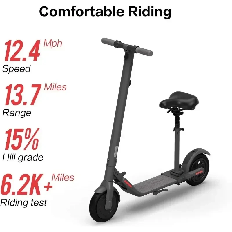 Foldable Electric Scooter, 300W Motor, 13.7-28 Mi Range & 12.4-18.6 MPH Commuter Scooter Electric Scooters Adults