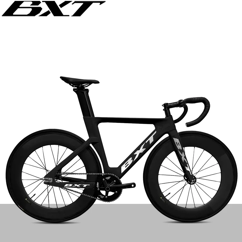 BXT Carbon Track Bike Fixie Bicycle 700C Carbon Frameset Carbon Wheel Single Speed Complete Carbon Road Bicycle