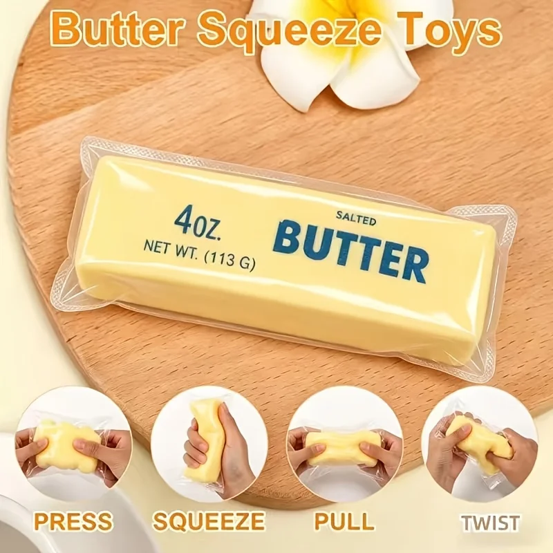 Realistic Fake Butter Stick Decompression Product - Suitable for Parties, Classroom Rewards, and Gifts