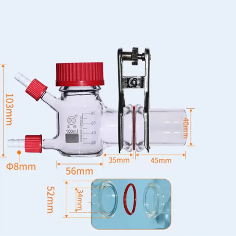 selou o tanque eletrolitico do reator da membrana de combustivel microbiana da pilha eletrolitica unica camada dobro 100 250 500 1000ml 01