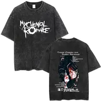 Camisetas Vintage lavadas My Chemical Romance Three Cheers for Sweet Revenge Album, camisetas gráficas para hombres y mujeres, camisetas Retro Punk Emo Rock