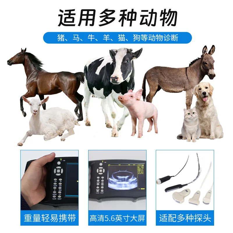 Pet Ultrasound Scanner Machine HD Waterproof Portable Pig and Cattle Animal Pet Pregnancy Test Backfat Upgrade