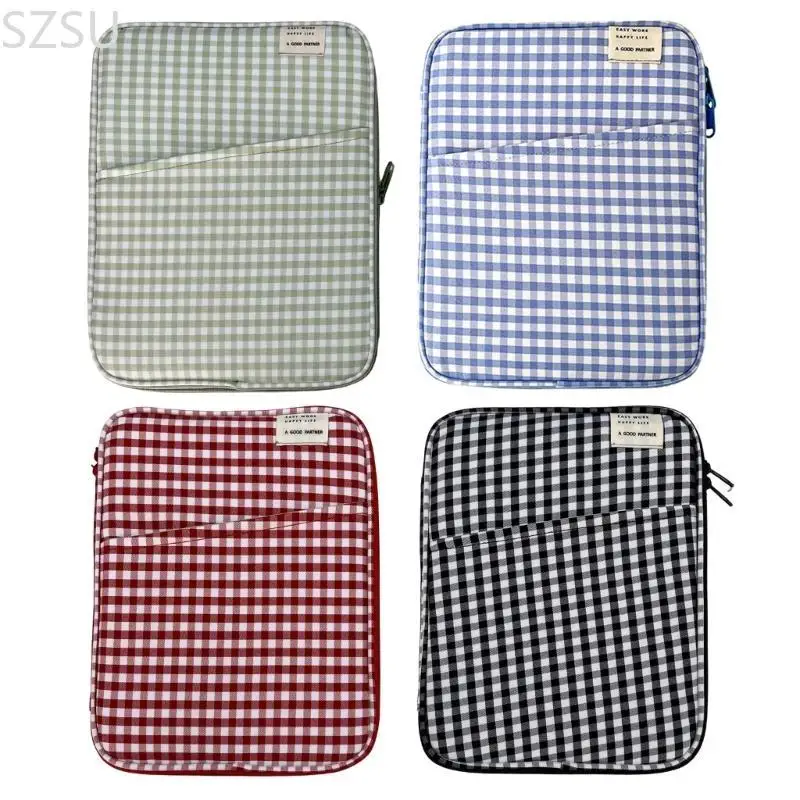 

SZSU 11 13 14inch Pad Bag Grids Design Soft Cotton Featuring Storage Pockets Electronics Protections Sleeve