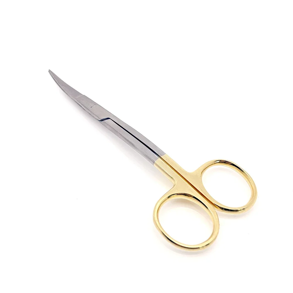S Type Double Curved Stainless Steel Surgical Scissors for Ophthalmic and Dental Dissection