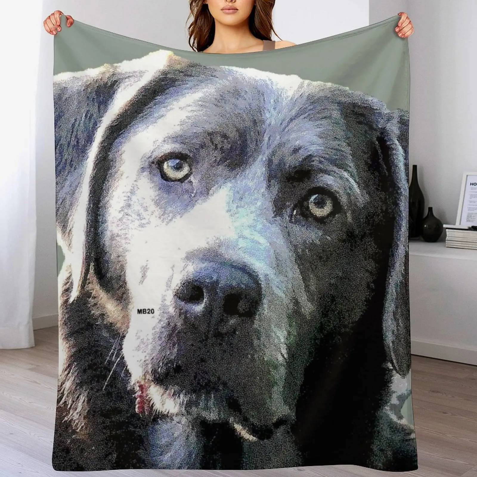

Silver Lab Gray Throw Blanket Designers Vintage Furrys Summer Blankets