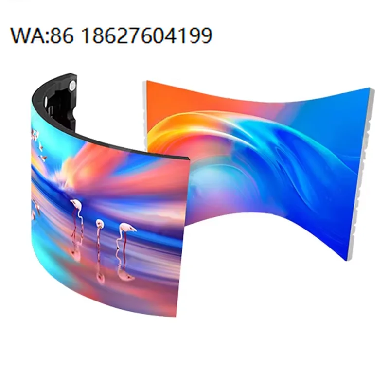 

LED SignageDigital Flexible Curved Soft Full Color P2.5 Indoor Display Screen Column Cylinder Ring High Brightness 800 Nits