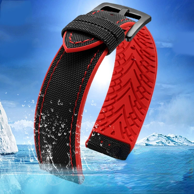 Watchband for Tag Heuer Racing F1 Car Calila Series Waterproof Nylon Silicone Watch Strap