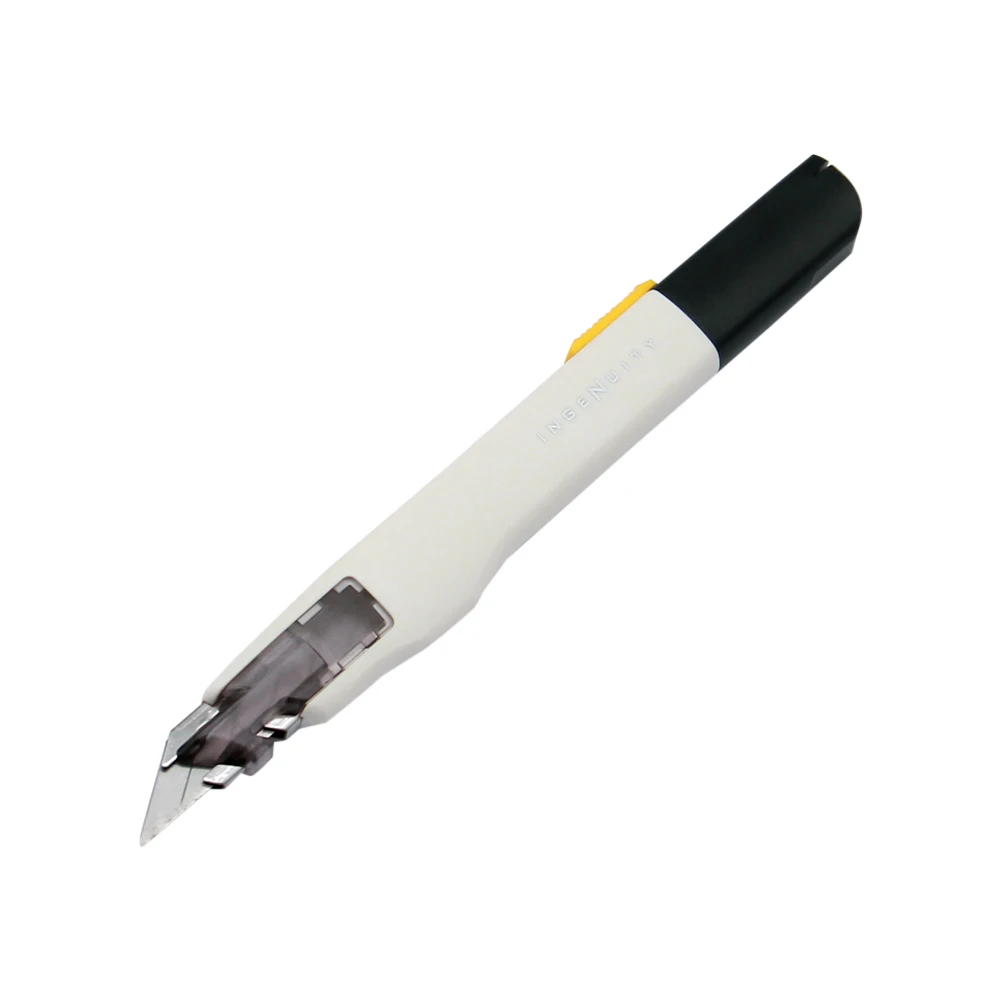 قابل للسحب سكّين متعدّد الاستخدامات 30 درجة 9 مللي متر شفرة الة قطع الورق الجلود قطع النقش الكرتون الحرفية سكين سكين معدني القرطاسية #2