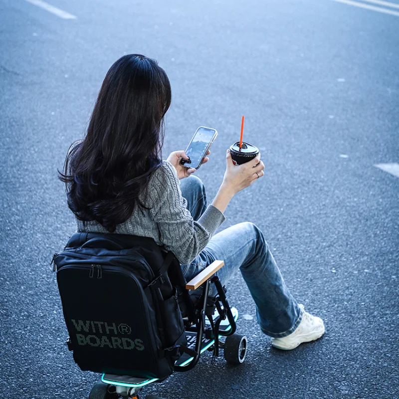 With longboard, electric skateboard can be remotely controlled for adult travel four-wheel creative modification