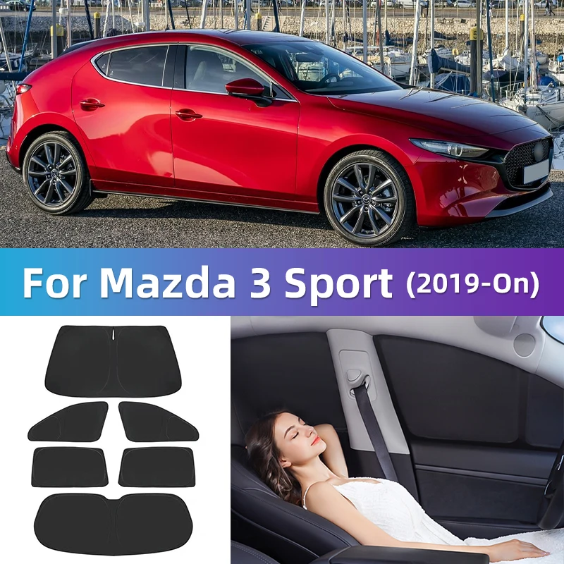 

Для Mazda 3 Sport хэтчбек 2019-2023 2024 полное покрытие на заказ автомобильный оконный солнцезащитный козырек для конфиденциальности Штора для путешествий кемпинга