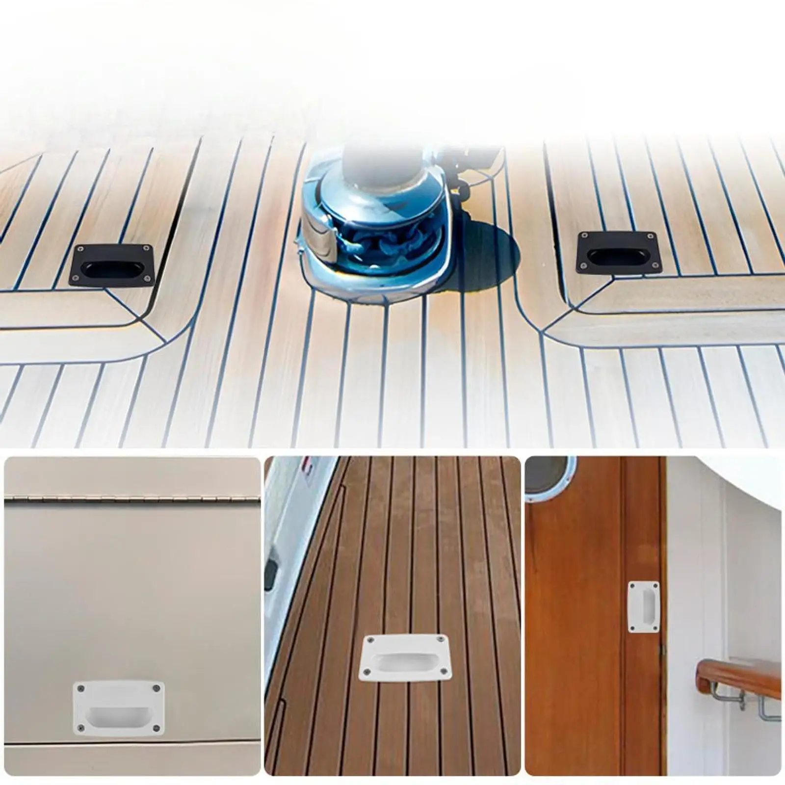 

ABS Plastic Marine Deck Cover Handle Waterproof Boat Hatch Accessory for Kayak Yacht Compartment Safety