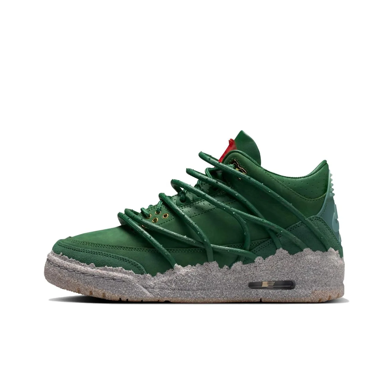 POIZON Jordan x Teyana Taylor Air Jordan 3 Tênis de basquete vintage de cano médio feminino verde