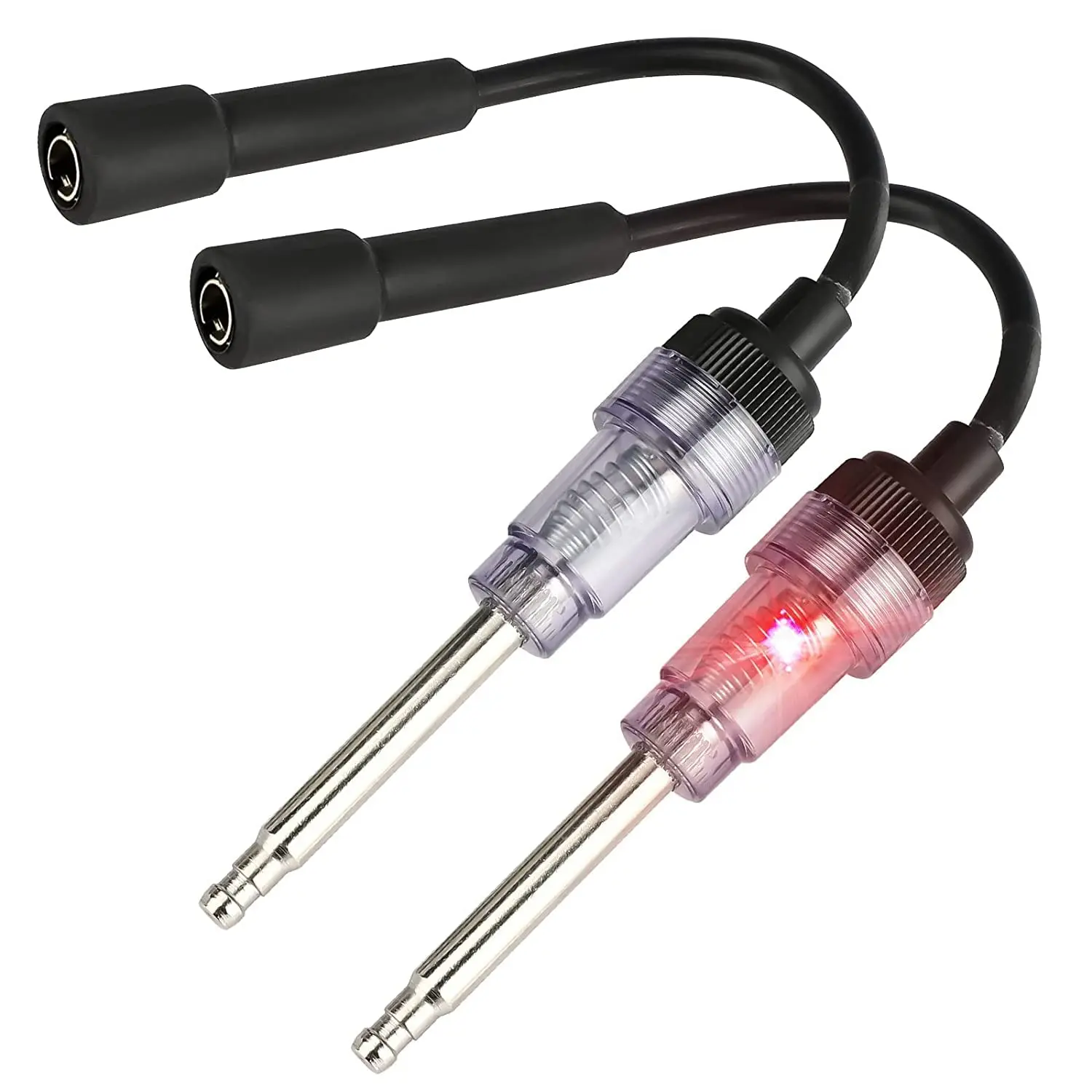 2PCS Inline Spark Plug Tester Small Armature Diagnostic Detector Tool Ignition Coil Tester for Engines for Automotive Car