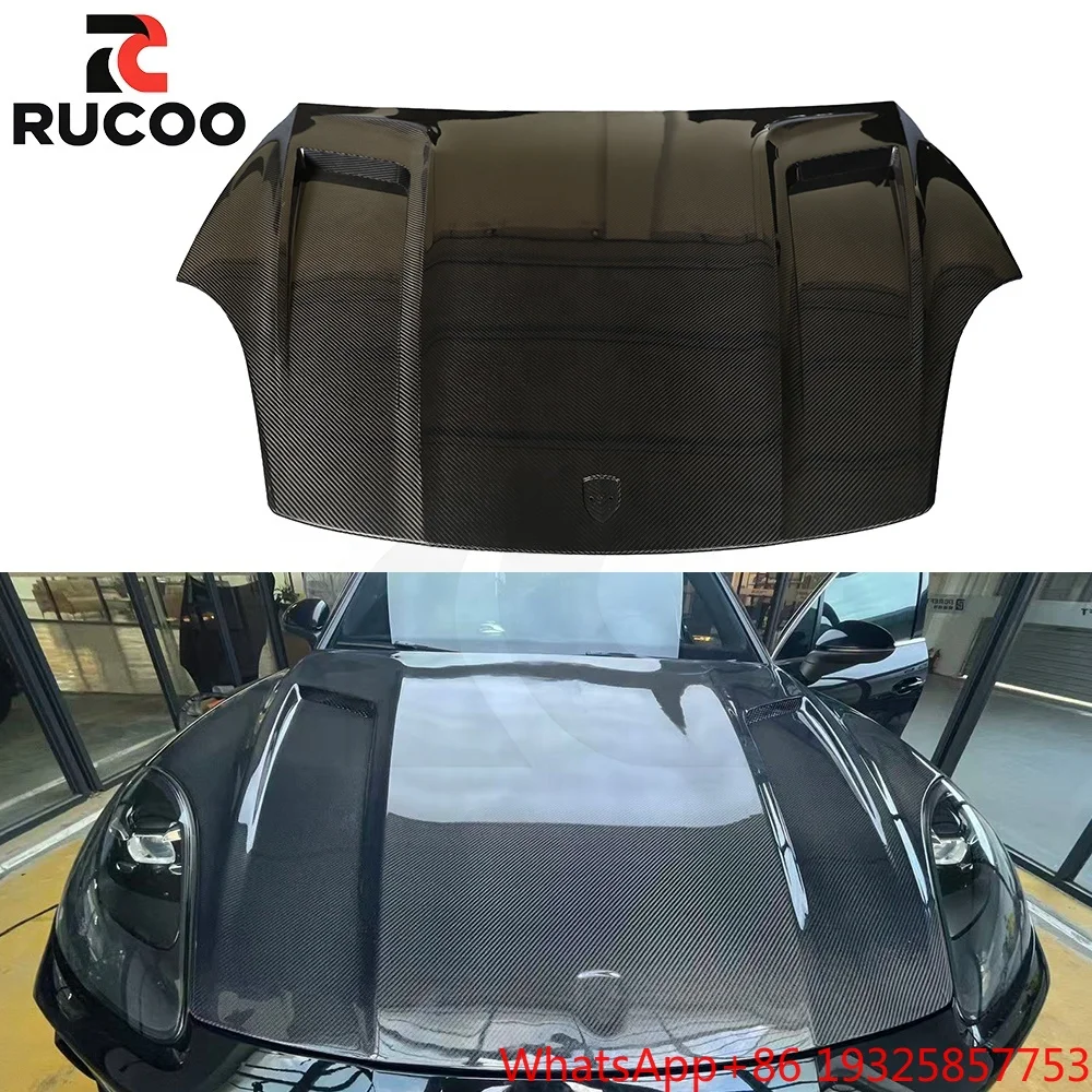 Dry Carbon Fiber TechArt Style Engine Hood for  9Y0 9YA 9YB Direct Replacement Performance Bonnet Old to New