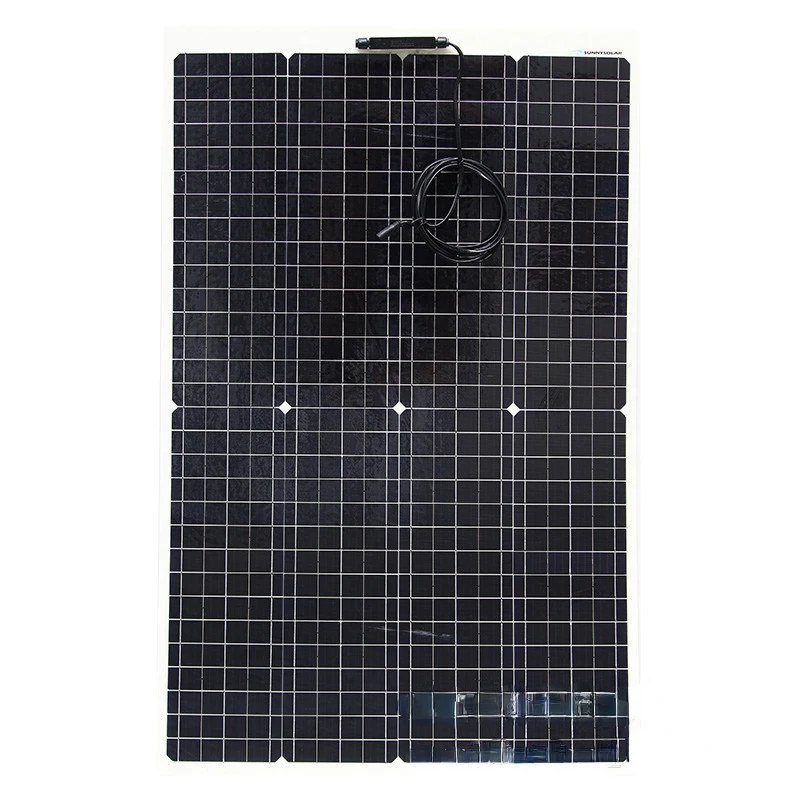 60V100WSemi Flexible PhotovoltaicSystem For Yachts RVs Electric Vehicles MonocrystallineSolarPanels With Crocodile Clip Adhesive