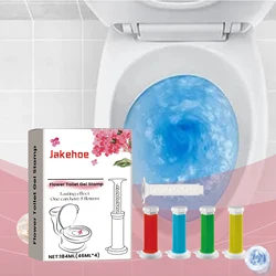 1set Toilet Cleaner Gel Fresh Flower Toilet Gel Stamp Stops Limescale and Stains with Air Freshening Scent Deodorizing Clean