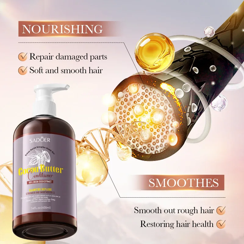 SADOER Cocoa Oil Soft Repair Conditioner Boosts Hair Quality