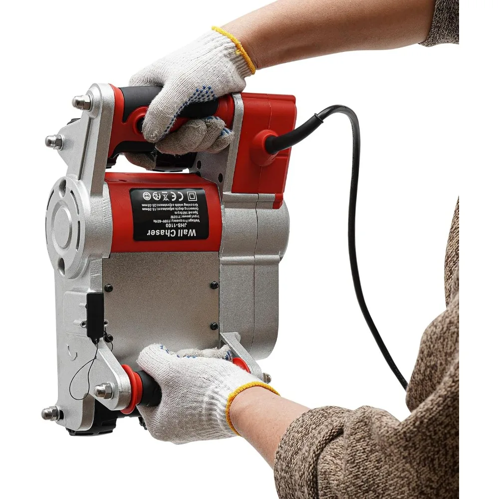 Cortadora de hormigón de 1100 W y 110 V: cazador de pared de 2000 RPM para ranurado de mármol y hormigón