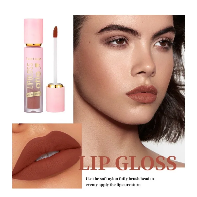 4.5Ml Matte Afwerking Lip Glazuur Mistoppervlak Waterdicht Geen Dip In Een Beker Vocht Lip Make-Up Voor Vrouwen