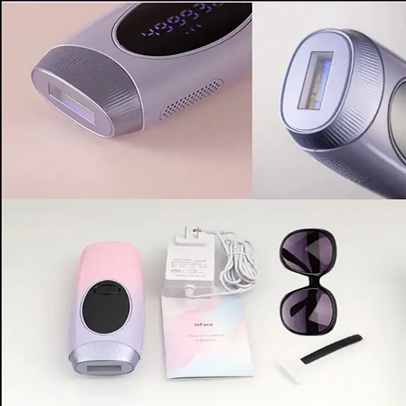 Amuliss Hair removal IPL Depilator Pulses Permanent Laser Epilator Painless  Bikini face and body machine home-appliance Devices