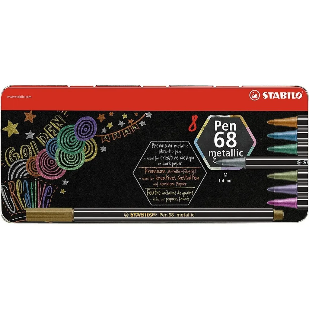 安定ペン68メタリックケースレベリング8色