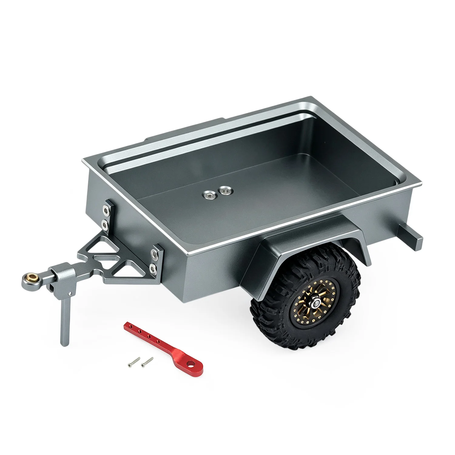 Aluminium  Quality Trailer For 1:30 SCX30 Crawler Cars(included Crawler Brass Wheels&Tires)