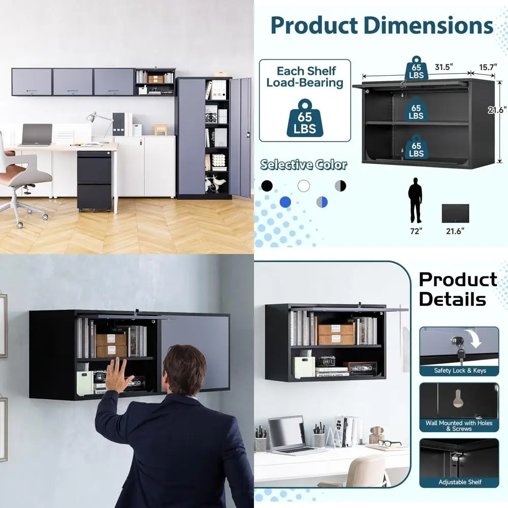 

Secure Metal Wall Cabinet for Garage, Office, and Kitchen Storage