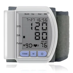 Wrist Digital Blood Pressure Monitor Medical Tonometer Automatic Tonometer Meter Tensiometer Pulse Rate Meter BP