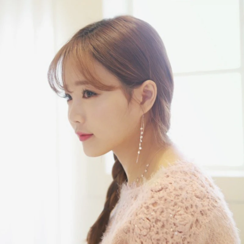 رائجة البيع 925 فضة أقراط زركونيا النسخة الكورية هدية عصرية فاخرة أنيقة الأذن الحلي للنساء #5