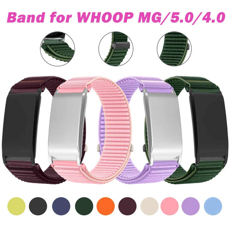 Cinturino in nylon per WHOOP 5.0/MG Bracciale di ricambio regolabile per WHOOP 4.0/5.0/MG Band Accessori Donna Uomo Polsino