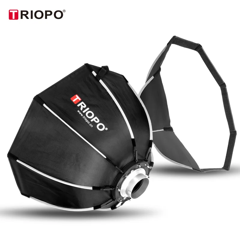 【 Do Brasil 】 Triopo K2 55 ซม. 65 ซม. 90 ซม. 120 ซม. ภาพ Portabe Bowens Mount ร่มแปดเหลี่ยม SoftboxGrid SoftBoxs กลางแจ้งสําหรับแฟลช