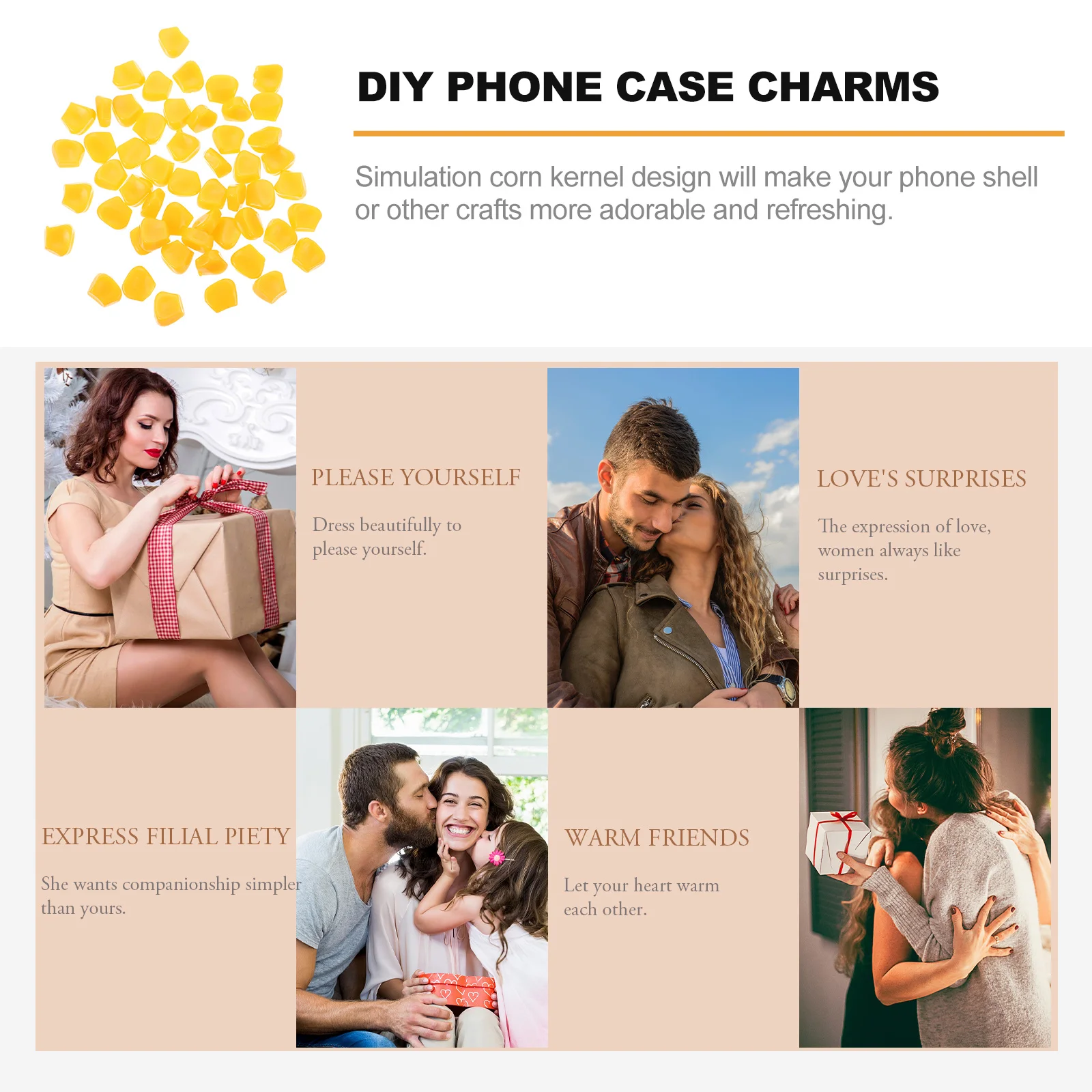 50 قطعة لتقوم بها بنفسك جراب هاتف مجموعة سحرية الراتنج الذرة نواة شكل غطاء الهاتف اكسسوارات حلية السكر الصغيرة للزينة الحرف اليدوية #2