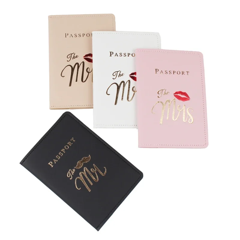 Mr/Mrs Couple Passport Cover Fashion Pu Travel Wallet Passeport Personnalisé Name Passport Holder Customizable Names