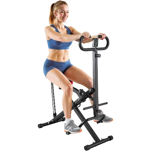 

Foldable Deep Squat Rowing Machine with 2/3 High Strength Resistance Bands Glute Leg Trainer Home Workout Exercise Equipment