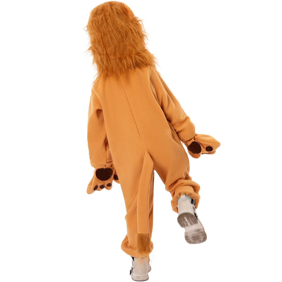 Boys Girls Lion Pajamas Kids Animals Halloween Cosplay Costume The Lion King Cosplay Children's Performance Jumpsuits