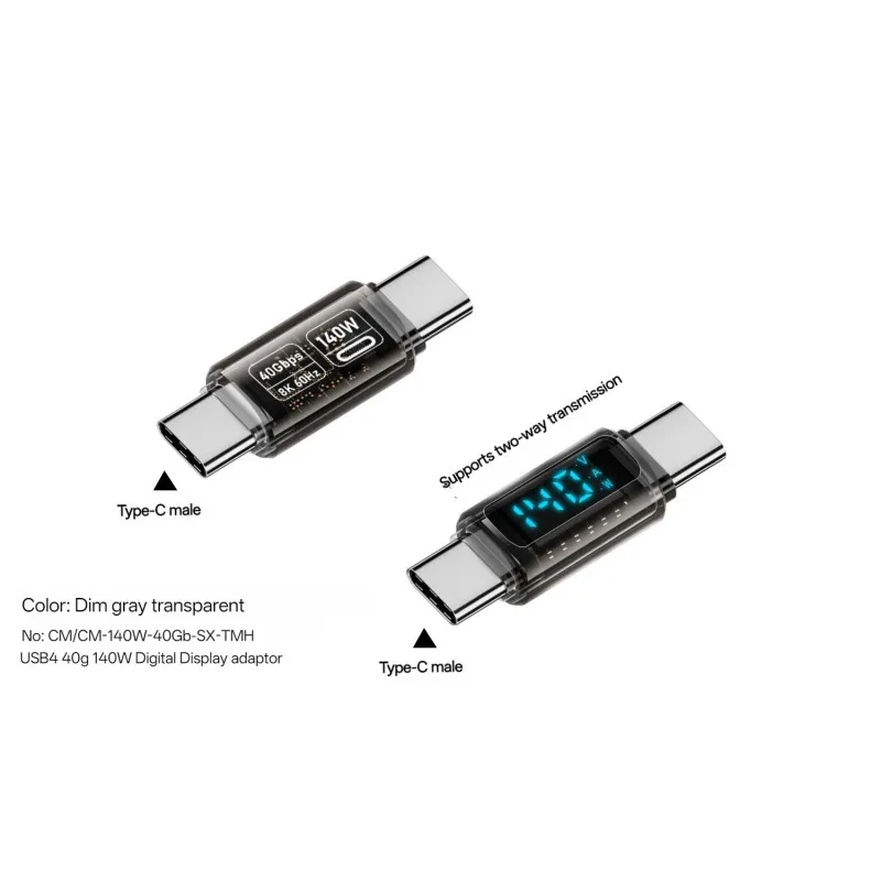 NNBILI PD 140 W USB C 90 Grad rechtwinkliger U-förmiger Typ-C-Adapter 40 Gbit/s Datenübertragung USB4.0 8K 60 Hz Video für Thunderbolt 3/4
