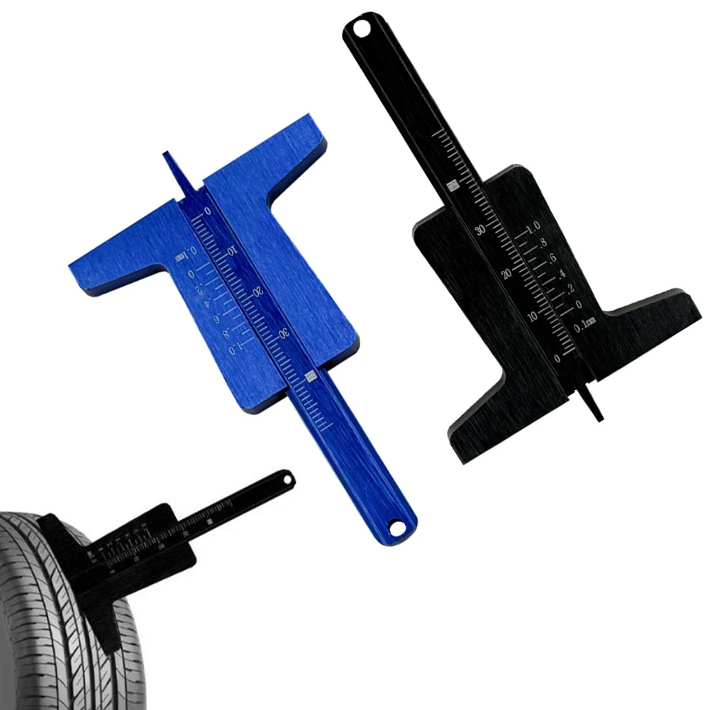 สําหรับรถยนต์สําหรับรถจักรยานยนต์ เครื่องวัดความลึกอลูมิเนียม เครื่องวัดความลึกของยางสําหรับการบํารุงรักษายาง การออกแบบที่กะทัดรัดและสะดวกสบาย