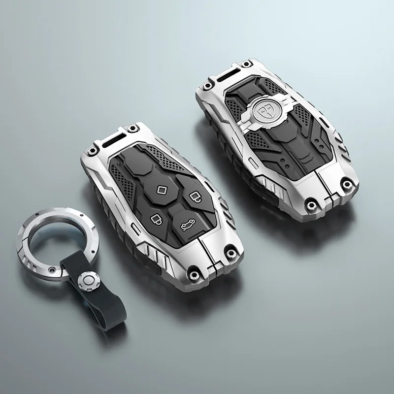 Zinc Alloy Car Smart Remote Key Cover Case Protector Holder Shell Bag For Leapmotor T03 S01 C11 C01 Type Keychain Accessories