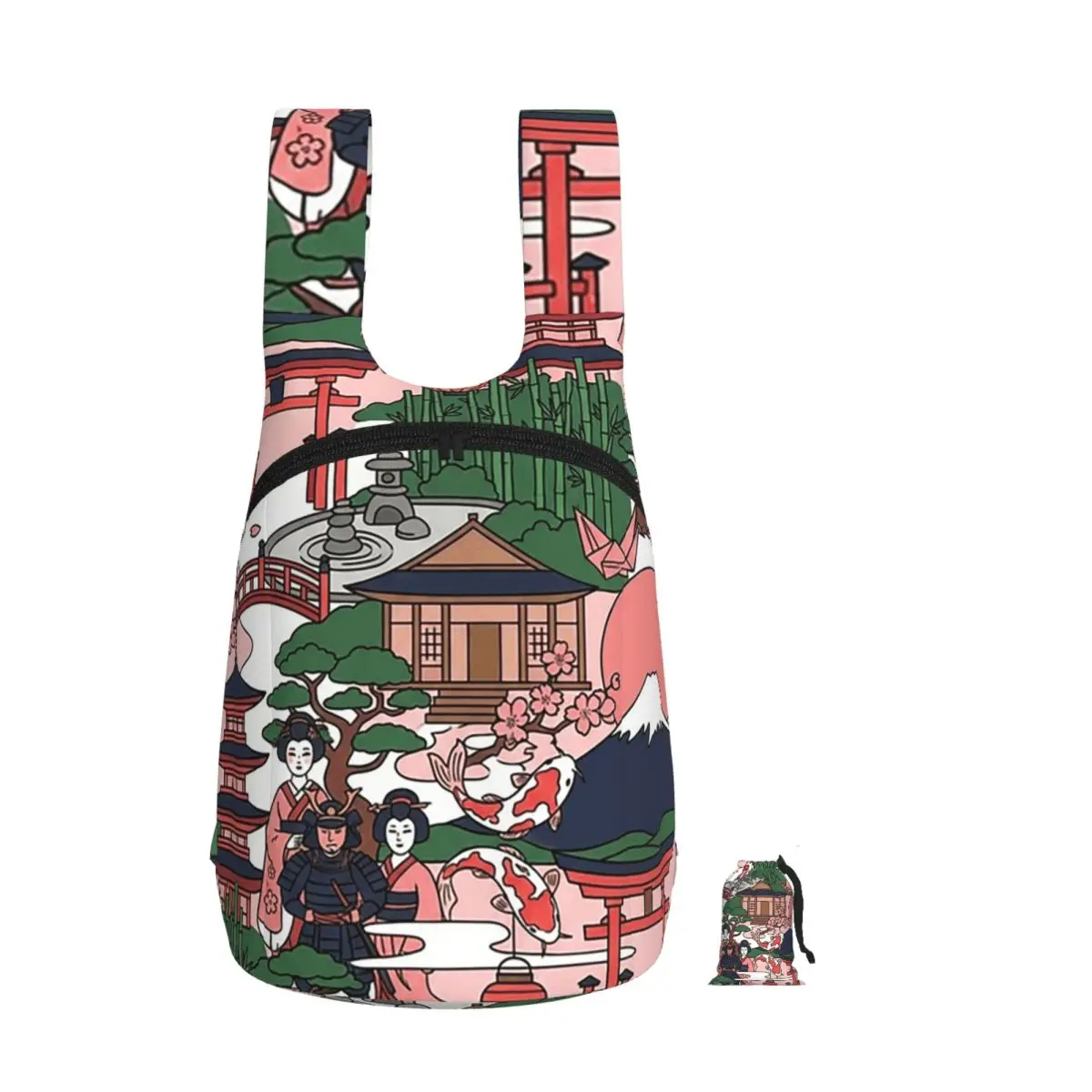 Japan Heritage National Pride Collage Art Backpack Student Storage BookBag Children School Bag Laptop Shoulder Bags Boys Girls