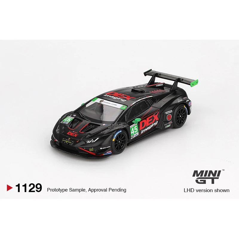 ما قبل البيع MINIGT 1129 1:64 لامبورغيني هوراكان GT3 EVO2 # 45 DEX Imaging 2024 IMSA Daytona 24 ساعة دييكاست مجموعة نماذج السيارة