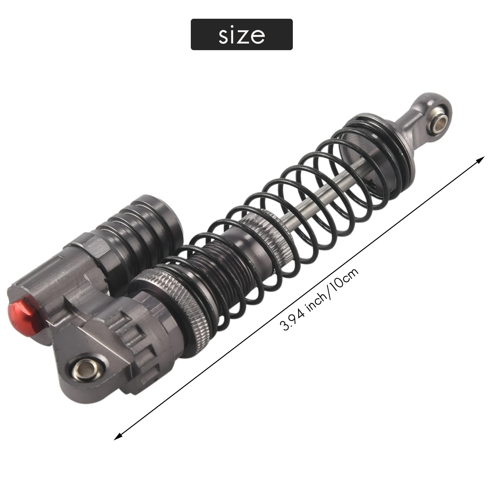 A68T 2 Stuks Aluminium 90Mm Absorber Schokken Voor 1/10 Schaal Rc Rock Crawlers Axiale Scx10 D90 Truck