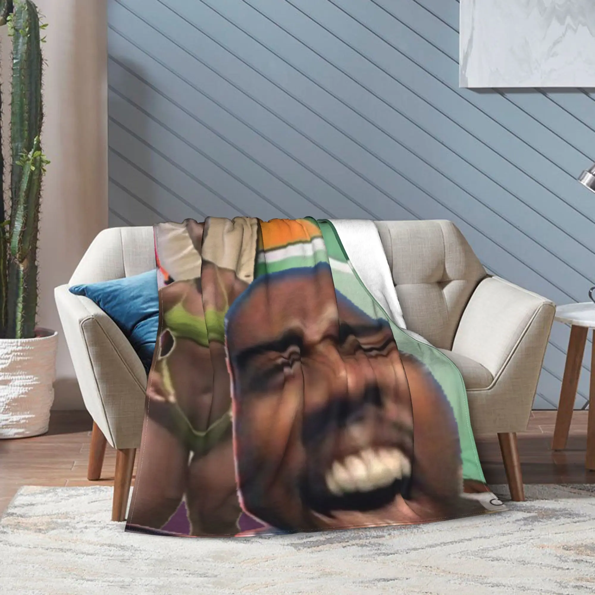 k-kanyes w-wests funny meme Throw Blanket for Couch Cozy Plush Blanket 50x60 Inches Multiple Sizes Bedspread for All Seasons