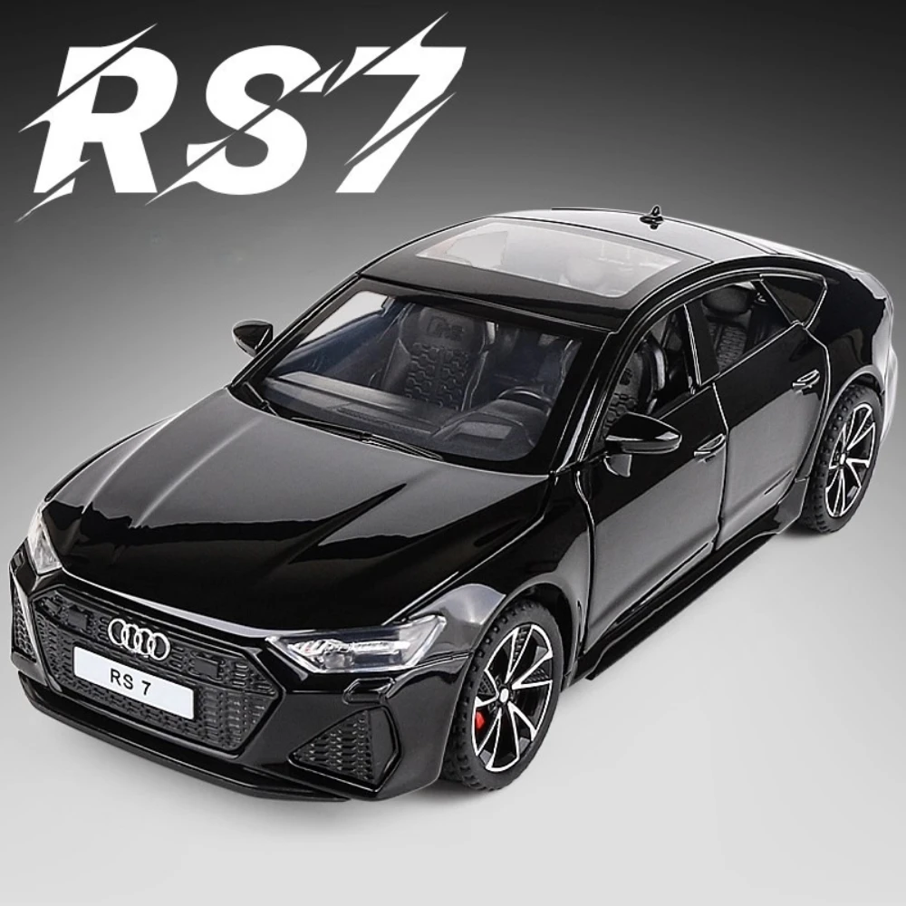 Maßstab 1:32 RS7 R8 V10 PLUS Sportwagen Legierung Spielzeugmodell Sound & Licht Zurückziehen Miniaturfahrzeuge Modelle Kinder Lernspielzeug