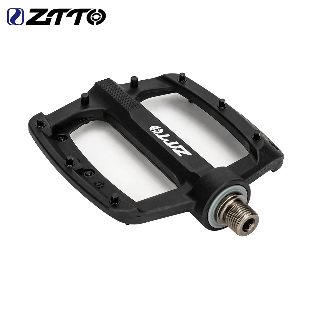 

ZTTO 3 подшипника MTB Externa с большим подшипником, плоская педаль, стальная ось XC AM, горный дорожный велосипед, противоскользящий нейлоновый пластик, велосипед 9/16