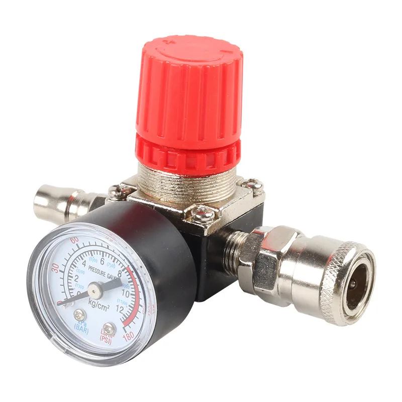 

Air compressor pressure regulating valve switch 120PSI three hole air pump accessories with pressure gauge